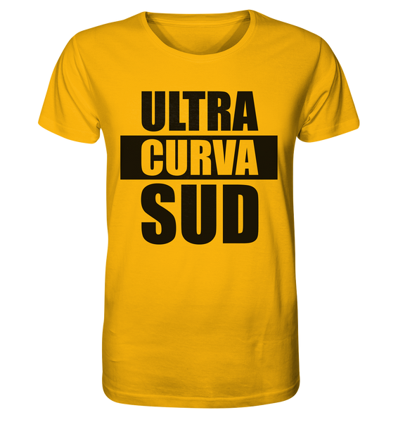 N.O.S.W. BLOCK Ultras Shirt "ULTRA CURVA SUD" Männer Organic T-Shirt gelb