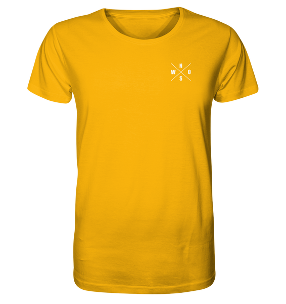 N.O.S.W. BLOCK Gegen Rechts Shirt "EISHOCKEYFANS GEGEN RECHTS" beidseitig bedrucktes Männer Organic T-Shirt gelb