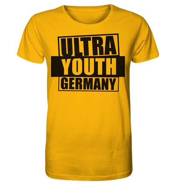N.O.S.W. BLOCK Ultras Shirt "ULTRA YOUTH GERMANY" Männer Organic T-Shirt gelb