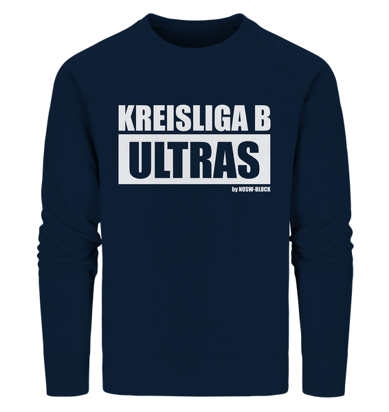 N.O.S.W. BLOCK Ultras Sweater "KREISLIGA B ULTRAS" Männer Organic Sweatshirt navy