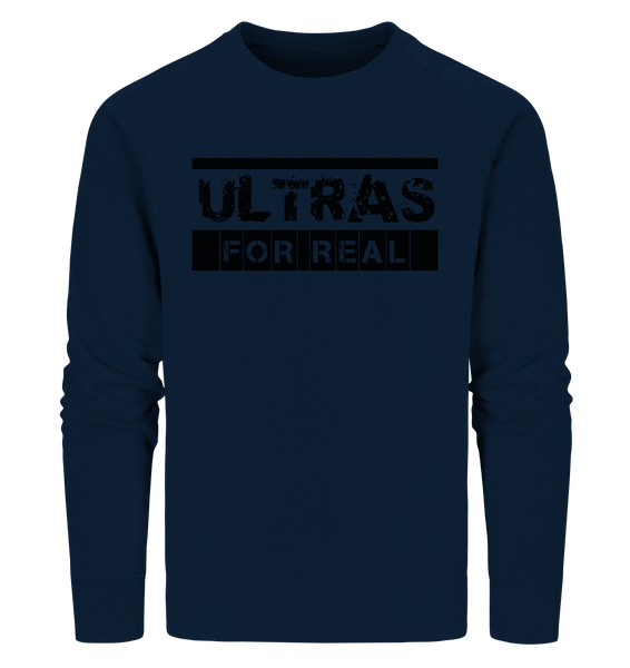N.O.S.W. BLOCK Ultras Sweater "ULTRAS FOR REAL" beidseitig bedrucktes Männer Organic Sweatshirt navy