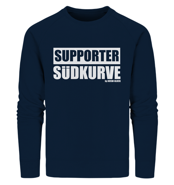 N.O.S.W. BLOCK Fanblock Sweater "SUPPORTER SÜDKURVE" Männer Organic Sweatshirt navy