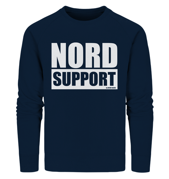 N.O.S.W. BLOCK Fanblock Sweater "NORD SUPPORT" Männer Organic Sweatshirt navy