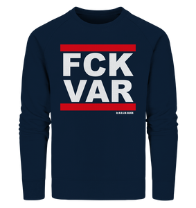 N.O.S.W. BLOCK Fanblock Sweater "FCK VAR" Männer Organic Sweatshirt navy