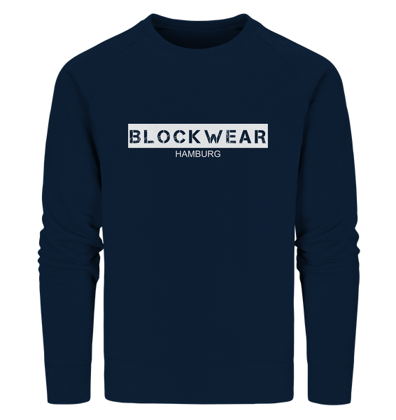 N.O.S.W. BLOCK Sweater "BLOCKWEAR HAMBURG" Männer Organic Sweatshirt navy