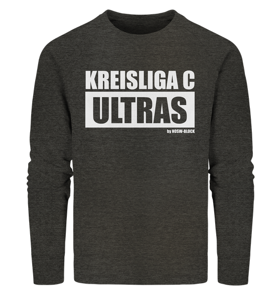 N.O.S.W. BLOCK Ultras Sweater "KREISLIGA C ULTRAS" Männer Organic Sweatshirt dark heather grau