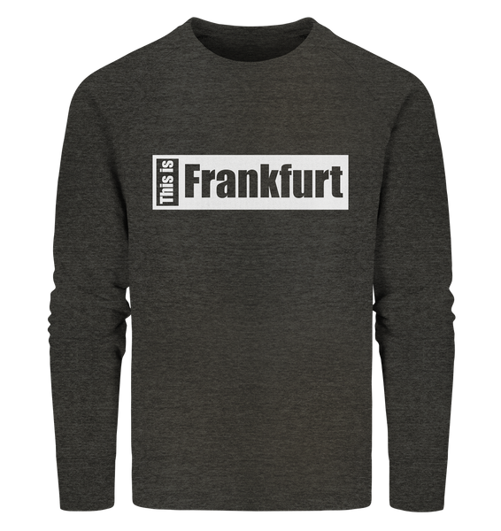 N.O.S.W. BLOCK Fanblock City Sweater "THIS IS FRANKFURT" Männer Organic Sweatshirt dark heather grau