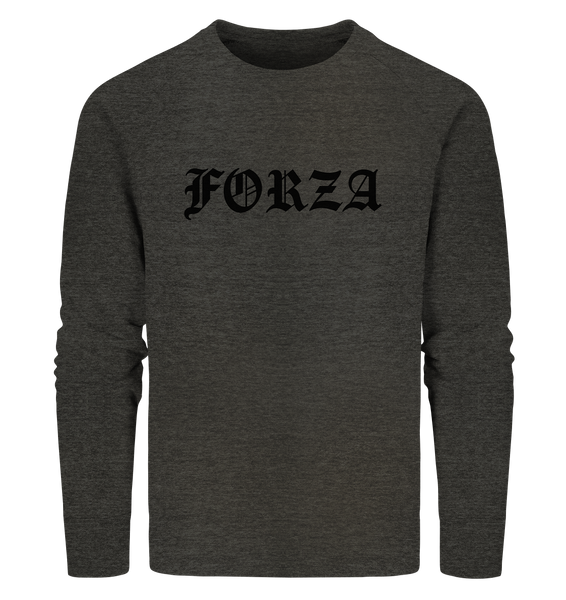 N.O.S.W. BLOCK Fanblock Sweater "FORZA" Männer Organic Sweatshirt dark heather grau
