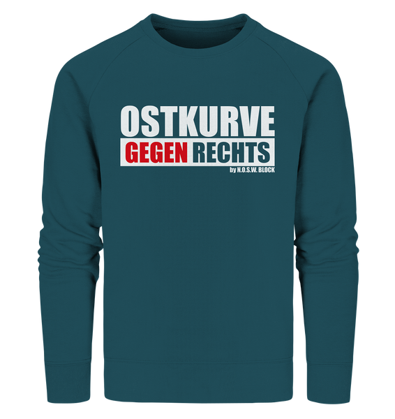 N.O.S.W. BLOCK Gegen Rechts Sweater "OSTKURVE GEGEN RECHTS" Männer Organic Sweatshirt stargazer