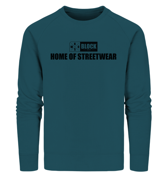 N.O.S.W. BLOCK Sweater "HOME OF STREETWEAR" Männer Organic Sweatshirt stargazer
