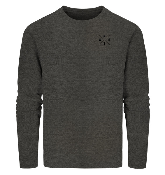N.O.S.W. BLOCK Fanblock Sweater "ANTI HIPSTER BLOCK" Männer Organic Sweatshirt dark heather grau