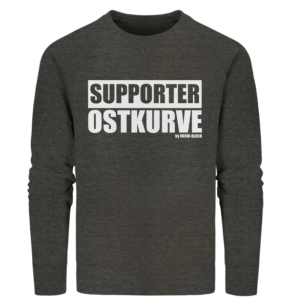 N.O.S.W. BLOCK Fanblock Sweater "SUPPORTER OSTKURVE" Männer Organic Sweatshirt dunkelgrau