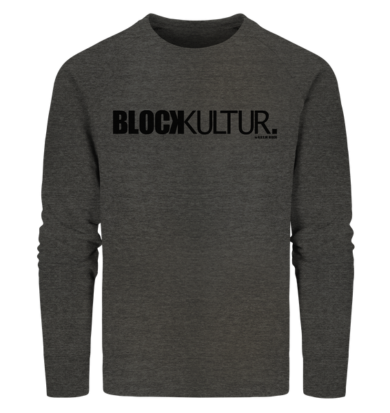 N.O.S.W. BLOCK Fanblock Sweater "BLOCK KULTUR." Männer Organic Sweatshirt dark heather grau