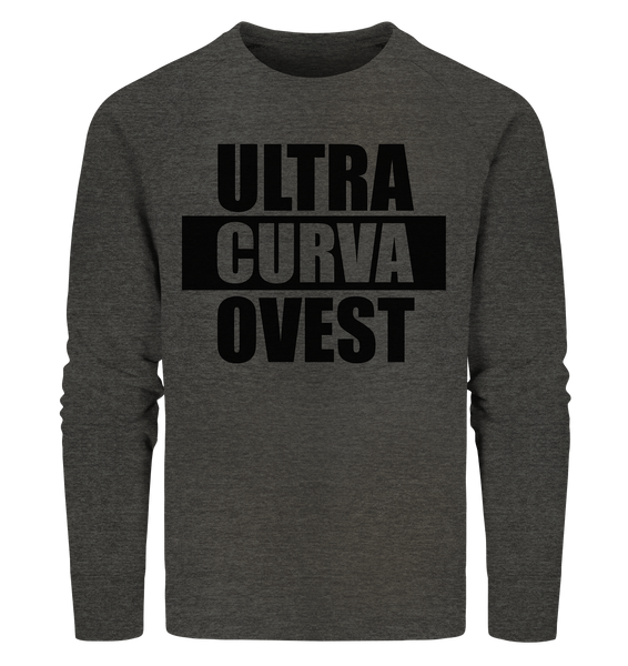 N.O.S.W. BLOCK Ultras Sweater "ULTRA CURVA OVEST" Männer Organic Sweatshirt dark heather grau