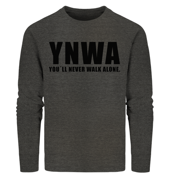 N.O.S.W. BLOCK Fanblock Sweater "YNWA" Männer Organic Sweatshirt dark heather grau