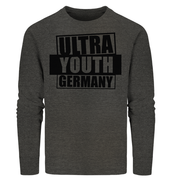 N.O.S.W. BLOCK Ultras Sweater "ULTRA YOUTH GERMANY" Männer Organic Sweatshirt dark heather grau