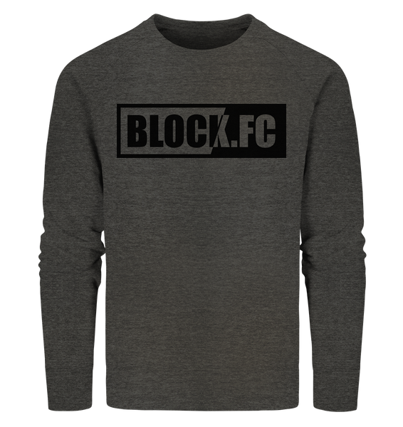 N.O.S.W. BLOCK Sweater "BLOCK.FC" Männer Organic Sweatshirt dark heather grau