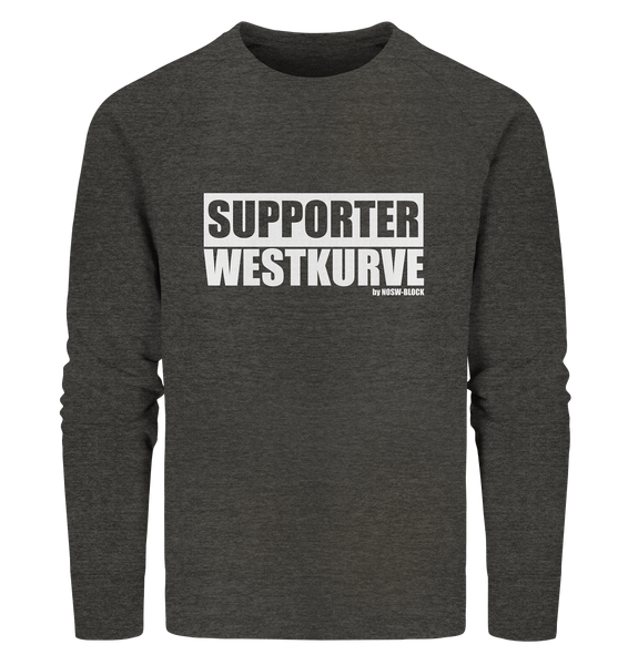 Fanblock "SUPPORTER WESTKURVE" Männer Organic Sweatshirt dunkelgrau