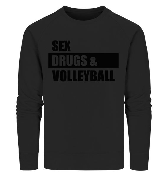 N.O.S.W. BLOCK Fanblock Sweater "SEX, DRUGS & VOLLEYBALL" Männer Organic Sweatshirt schwarz
