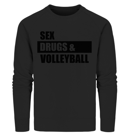 N.O.S.W. BLOCK Fanblock Sweater "SEX, DRUGS & VOLLEYBALL" Männer Organic Sweatshirt schwarz