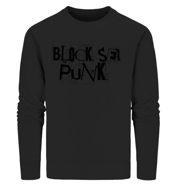 N.O.S.W. BLOCK Fanblock Sweater "BLOCK SEI PUNK" Männer Organic Sweatshirt schwarz