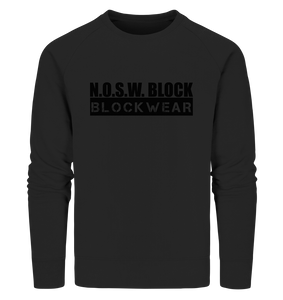 N.O.S.W. BLOCK Sweater "BLOCKWEAR" Männer Organic Sweatshirt schwarz