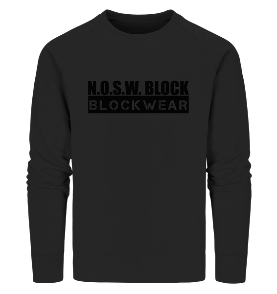 N.O.S.W. BLOCK Sweater "BLOCKWEAR" Männer Organic Sweatshirt schwarz