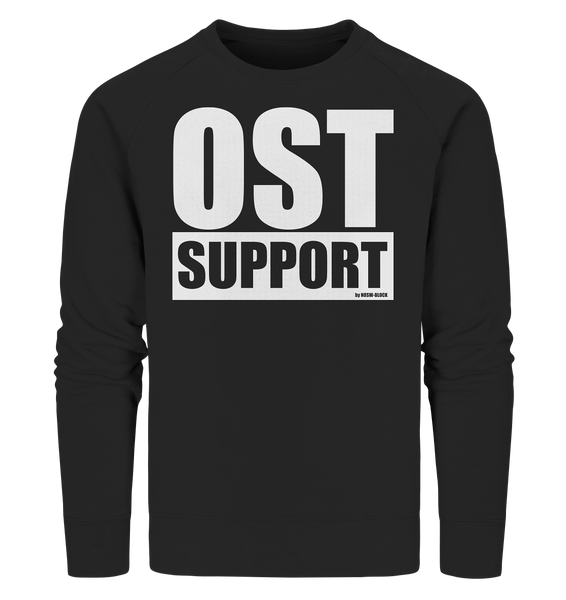 N.O.S.W. BLOCK Fanblock Sweater "OST SUPPORT" Männer Organic Sweatshirt schwarz