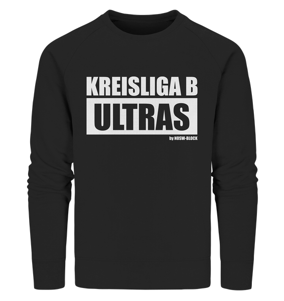 N.O.S.W. BLOCK Ultras Sweater "KREISLIGA B ULTRAS" Männer Organic Sweatshirt schwarz