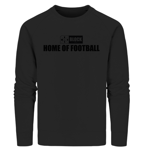 N.O.S.W. BLOCK Sweater "HOME OF FOOTBALL" Männer Organic Sweatshirt schwarz