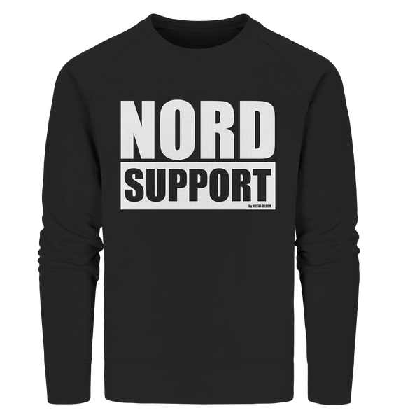 N.O.S.W. BLOCK Fanblock Sweater "NORD SUPPORT" Männer Organic Sweatshirt schwarz