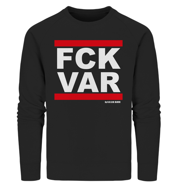 N.O.S.W. BLOCK Fanblock Sweater "FCK VAR" Männer Organic Sweatshirt schwarz