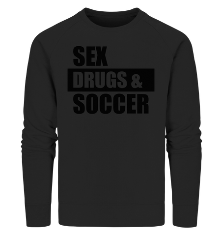N.O.S.W. BLOCK Fanblock Sweater "SEX, DRUGS & SOCCER" Männer Organic Sweatshirt schwarz