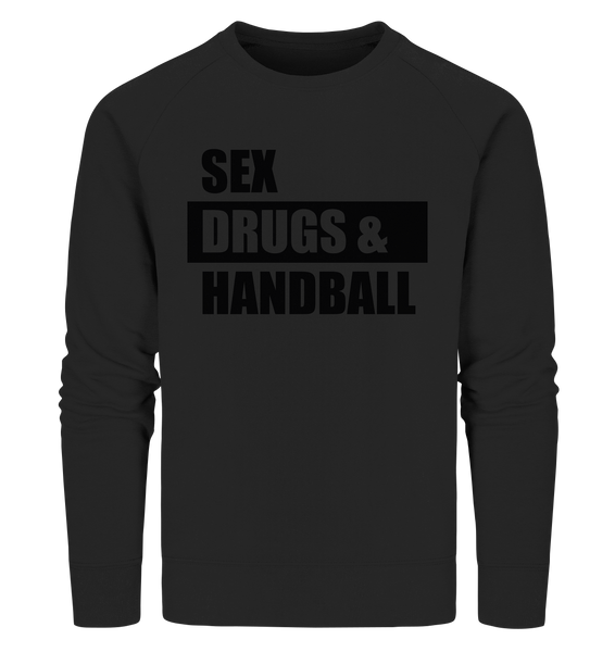 N.O.S.W. BLOCK Fanblock Sweater "SEX, DRUGS & HANDBALL" Männer Organic Sweatshirt schwarz