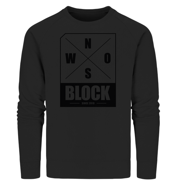 N.O.S.W. BLOCK Logo Männer Organic Sweatshirt schwarz