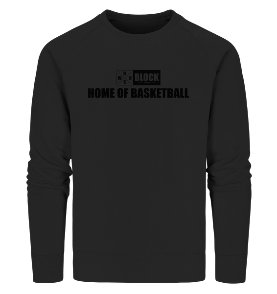 N.O.S.W. BLOCK Sweater "HOME OF BASKETBALL" Männer Organic Sweatshirt schwarz