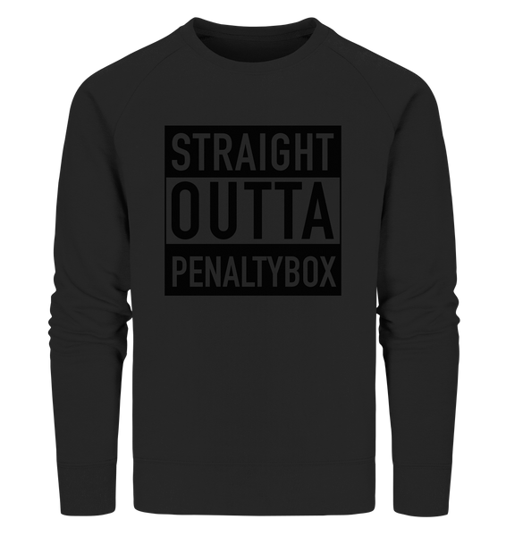 N.O.S.W. BLOCK Sweater "STRAIGHT OUTTA PENALTY BOX" Männer Organic Sweatshirt schwarz