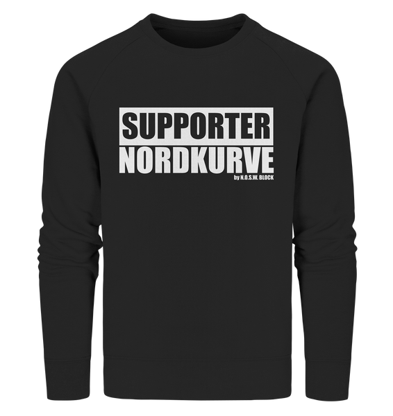 N.O.S.W. BLOCK Fanblock Sweater "SUPPORTER NORDKURVE" Männer Organic Sweatshirt schwarz