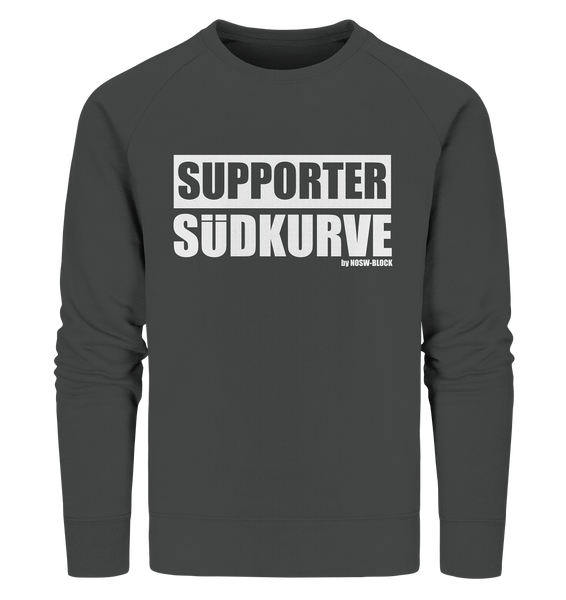 N.O.S.W. BLOCK Fanblock Sweater "SUPPORTER SÜDKURVE" Männer Organic Sweatshirt anthrazit