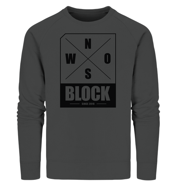 N.O.S.W. BLOCK Logo Männer Organic Sweatshirt anthrazit
