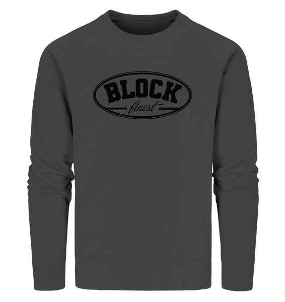 N.O.S.W. BLOCK Fanblock Sweater "BLOCK finest" Männer Organic Sweatshirt anthrazit