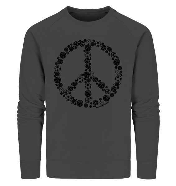 N.O.S.W. BLOCK Sweater "SPORTS FOR PEACE" Männer Organic Sweatshirt anthrazit