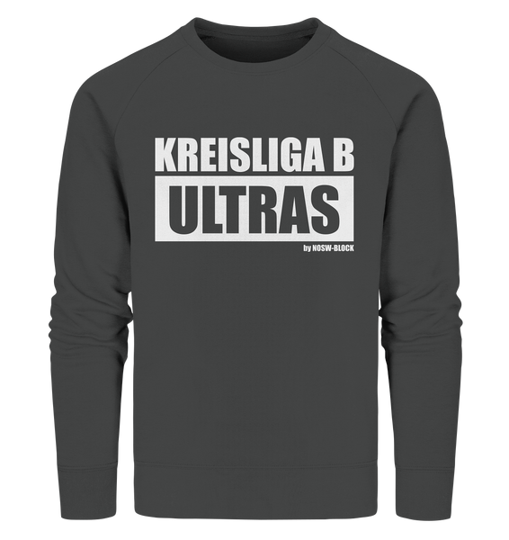 N.O.S.W. BLOCK Ultras Sweater "KREISLIGA B ULTRAS" Männer Organic Sweatshirt anthrazit