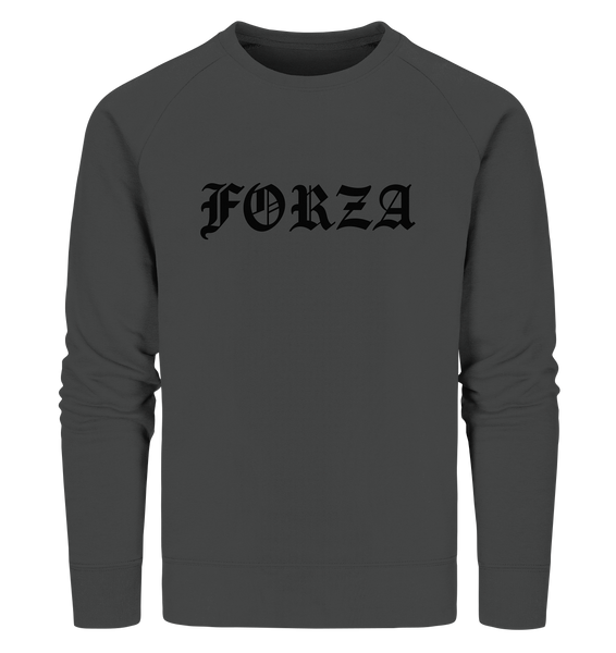 N.O.S.W. BLOCK Fanblock Sweater "FORZA" Männer Organic Sweatshirt anthrazit