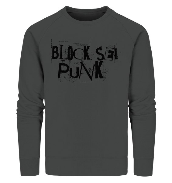 N.O.S.W. BLOCK Fanblock Sweater "BLOCK SEI PUNK" Männer Organic Sweatshirt anthrazit