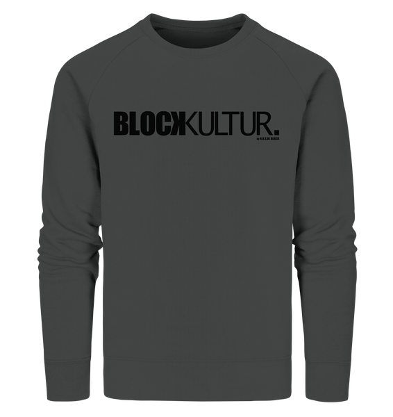 N.O.S.W. BLOCK Fanblock Sweater "BLOCK KULTUR." Männer Organic Sweatshirt anthrazit