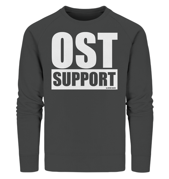 N.O.S.W. BLOCK Fanblock Sweater "OST SUPPORT" Männer Organic Sweatshirt anthrazit