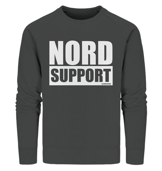 N.O.S.W. BLOCK Fanblock Sweater "NORD SUPPORT" Männer Organic Sweatshirt anthrazit