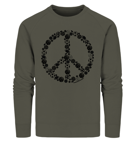 N.O.S.W. BLOCK Sweater "SPORTS FOR PEACE" Männer Organic Sweatshirt khaki
