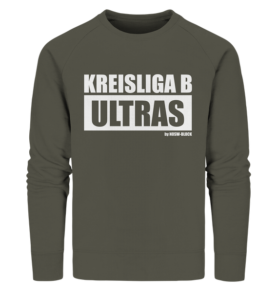 N.O.S.W. BLOCK Ultras Sweater "KREISLIGA B ULTRAS" Männer Organic Sweatshirt khaki